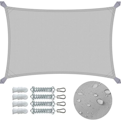Vounot – Voile d'ombrage rectangulaire imperméable 3x2m – 160g/m² polyester – Protection UV 95% – Kit de montage inclus – Sac de rangement (1/5)