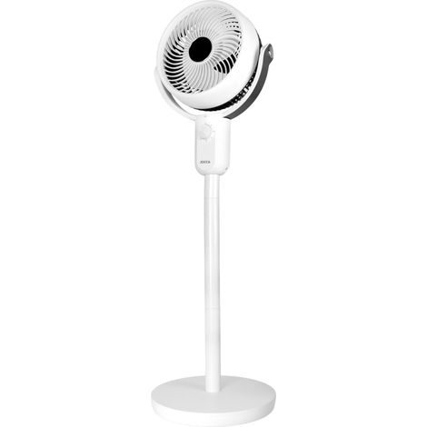Ventilateur sur pied 50W blanc 3 Vitesses Oscillation 75° Tête Inclinable 90° Ventilateur de Maison Salon Chambre Bureau Jocca