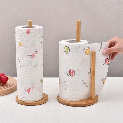 2 - Porta rotolo da cucina verticale - Porta rotolo multifunzionale con porta asciugamani per piano di lavoro - Portaoggetti per fogli di alluminio
