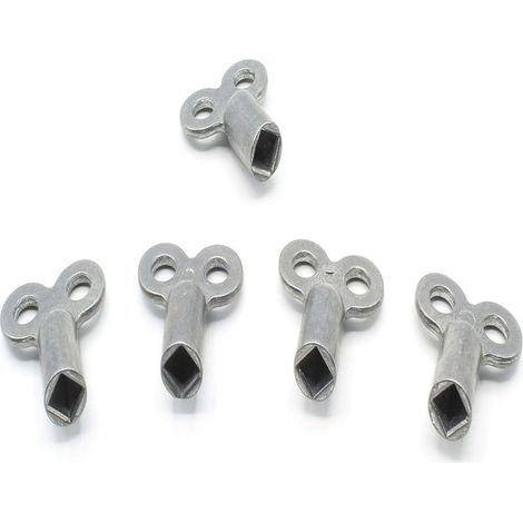 Clé De Purge - 5 mm - Pour Radiateurs Et Chaudières - Zinc Moulé Sous Pression - Lot De 5 Pièces (1/5)