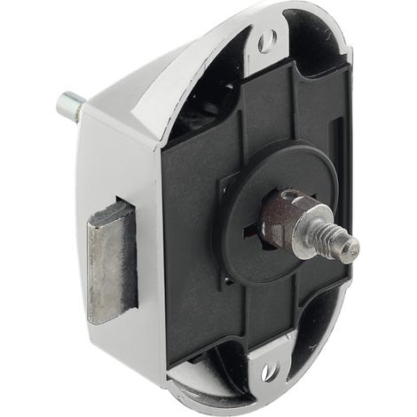 Serrure espagnolette à poussoir grand modèle axe 25mm utilisable des deux côtés idéal bateaux caravanes fourgons vans camion Push lock Tirette Verrou, blanc (1/3)