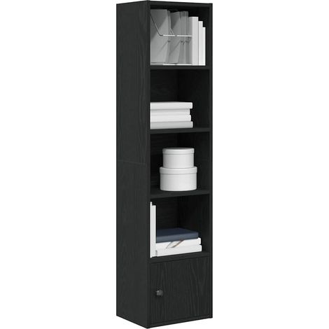 Bücherregal Schwarz Eichen-Optik 31x24x127 cm Holzwerkstoff
