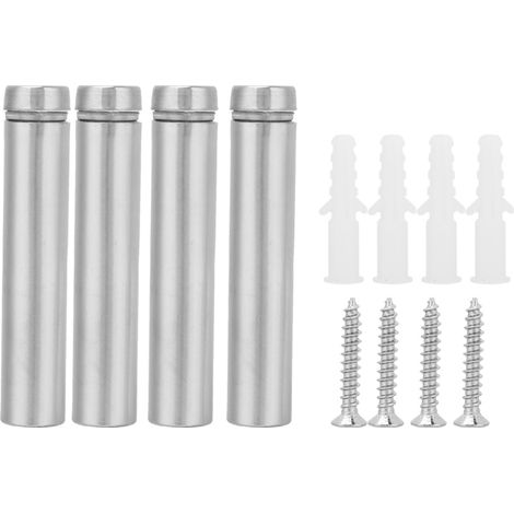 Beyamis supports de fixation en verre creux en acier inoxydable 1260 / 1280 mm pour clous publicitaires (1260 mm) (1/5)