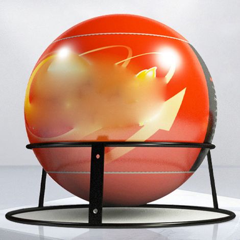 Boule Extinctrice Automatique 4KG Portable à Jet Manuel, Poudre Sèche avec Support, Équipement Anti-Incendie Maison et Feux de Forêt (1/5)