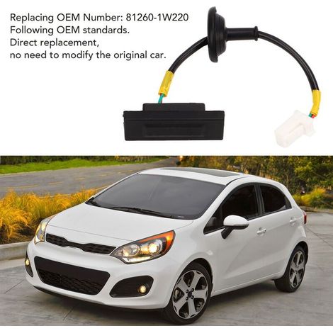 Bouton de Déverrouillage du Coffre de Hayon ABS Anti-rayures 81260-1W220 de Remplacement pour Kia Picanto TB 2011-2017, pour Kia Rio Mk3 2011-2017