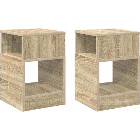 Maison Exclusive - Beistelltisch 2 pcs Sonoma-Eiche 30,5 x 30 x 4