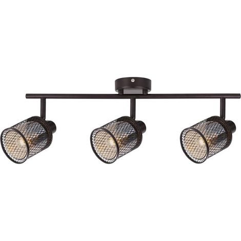 Plafoniera Candellux Canabera 3xE14 40W in metallo bronzo ambra (1/4)