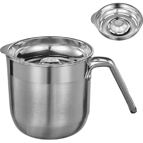 Séparateur de blanc d'œuf en acier inoxydable avec récipient de rangement (grand modèle) (1/3)