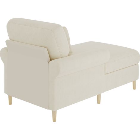 Sillón relax tapizado en terciopelo beige 1 plaza 133 x 90 x 87 cm MODENUIT (1/5)