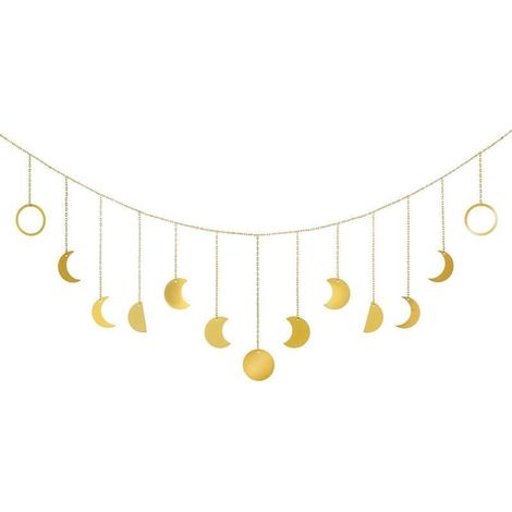 Moon Phase Tenture Murale Boho Décor Guirlande Lunes Suspendus Art Esthétique Décoration Filles Chambre Bannière pour Chambre D'enfant Salon Dortoir Maison Appartement Bureau, Fête Cadeau D'anniversai (1/4)