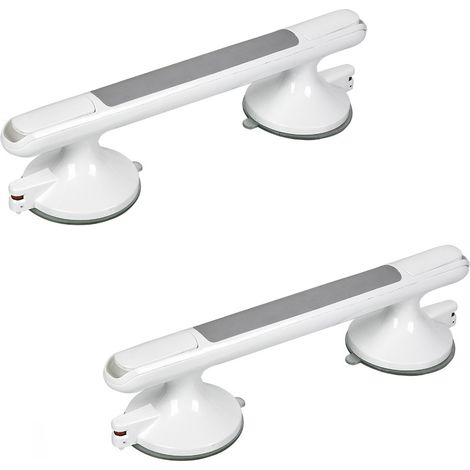 (2 Stück Poignée Ventouse, Poignées de Douche à Ventouse 33 CM Barre de Maintien Douche pour Personnes Âgées, Handicapés (1/5)