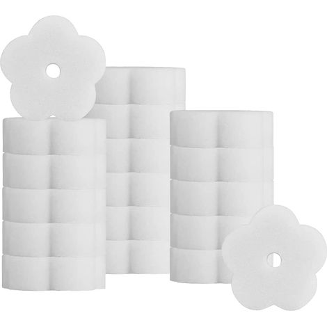 18 Pièces éponge Absorbante Piscine Eponge Spa éponge Ecume Spa éponge D'écume éponge Absorbant l'huile Mousse Crémeuse en Forme de Fleur pour Piscine et Spa Utilisation dans Bain à Remous (1/5)