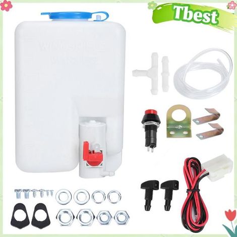 Kit de bouteille de lave-glace universel 12V, outil de nettoyage de pare-brise de voiture, pompe de lavage de vitres automatique (1/4)