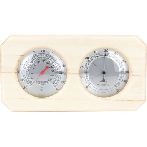 Tragbares 2-in-1-Thermo-Hygrometer für Holzöfen, Saunen und Dampfbäder. (1/5)