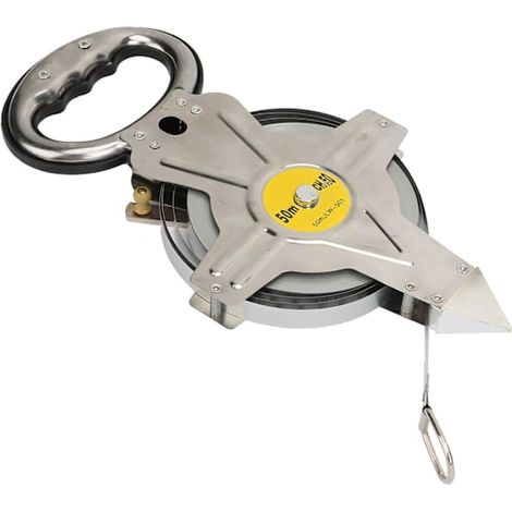 Mètre ruban rétractable de 50 m en acier inoxydable, outil de mesure métrique pour la construction, le génie civil, l'inspection de maisons et la mesure de meubles