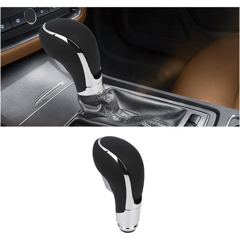 Pommeau Vitesse Universelle, Pommeau Levier Vitesse Automatique, Auto Voiture Changement De Vitesses Pommeau Levier Poignée Tête Bâton, Poignée Changement Vitesse En Cuir Pour Voiture(Noir) (1/5)