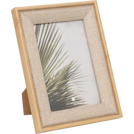 Cadre Photo Déco en Tissu "Zera" 10x15cm Beige (1/3)