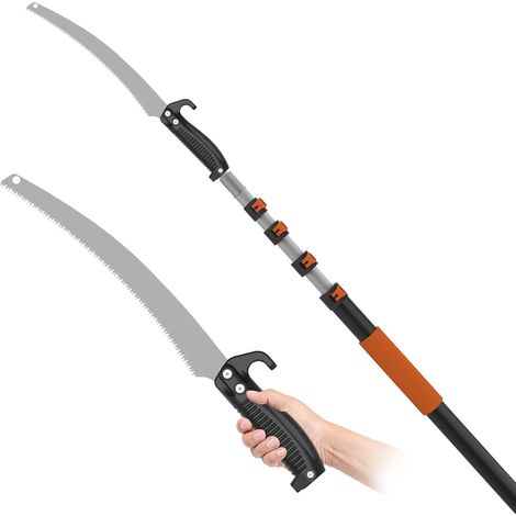 6m Reach Pole Saw for Tree Trimming, Telescoping Tree Pruner Extendable with 5-20FT Extension Pole, Manual Saw for Yard, Garden, Patios (1/5)