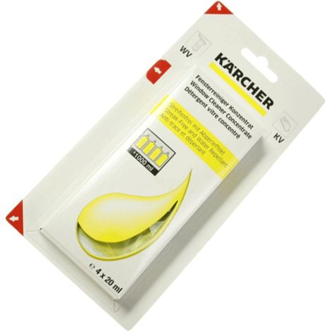 Nettoyant vitres concentré, anti-trace et déperlant (4 x 20 ml)