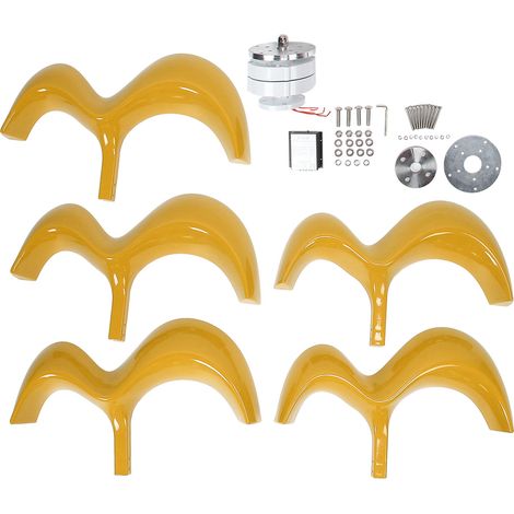 Éolienne Kit Flange Montage 5 Pales Générateur Vertical Gourd Pièces Assemblage DT-HL-600W 12V (1/5)