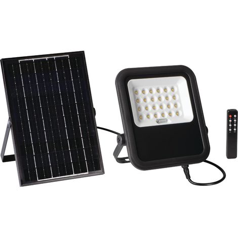Projecteur LED solaire 10W noir IP65 télécommande Kanlux (1/5)