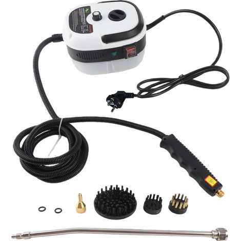 Nettoyeur à vapeur portable 1500 W, machine de nettoyage sous pression à haute température avec têtes de brosse pour meubles de cuisine, salle de bain, voiture (1/5)