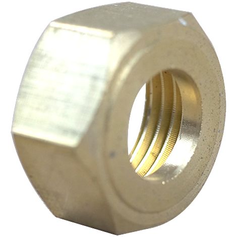 Écrou laiton 6 pans collet battu Ø12-1/2 (1/4)