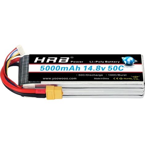 Batteria LiPo, 14,8 V, diverse opzioni di capacità, 14,8 V 5000 mAh 50C (1/2)
