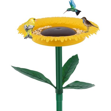 Comedero en Forma de Girasol – Pequeña Piscina para Baño y Alimentación – Plato Decorativo para Jardín, Terraza o Parque (1/5)
