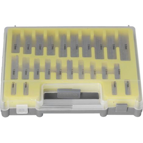 Lot de 150 forets miniatures HSS, outils de quincaillerie manuels de rechange 0.4mm-3.2mm avec boîte en plastique (1/5)