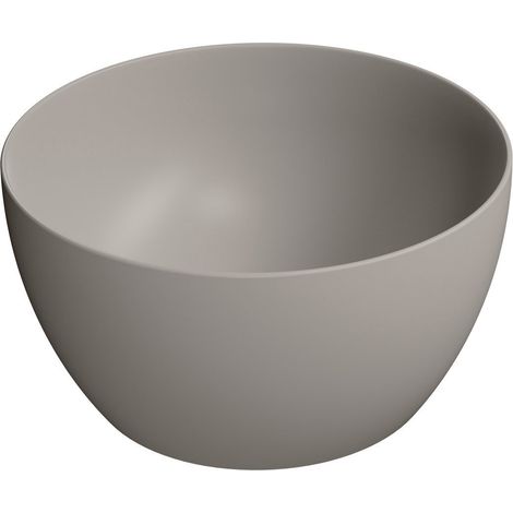 Lavabo à poser PURA haut en céramique, dia 42cm, tortora mat (1/2)