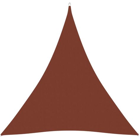 Ombrellone a vela triangolare in tessuto Oxford 6 x 6 x 6 m terracotta 020009953