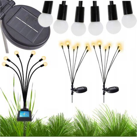 TG71287 Solar-Lampenkugeln, Solarlampen, 10 LEDs, 2 Stück, Gartenkugeln, schwingend