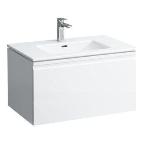 Laufen Pro S - Meuble avec lavabo, 800x500x460 mm, 1 tiroirs, blanc brillant H8609644751041 (1/3)