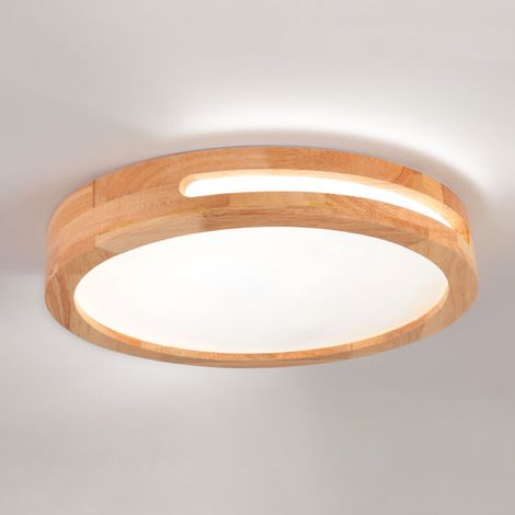 40CM Plafond Moderne À Led Plafonnier En Bois Pour Plafonniers Intérieurs Couloir Chambre Cuisine Salon Blanc Froid (1/5)