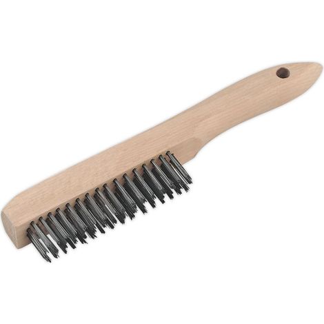 Sealey WB02 Engineer�s Wire Brush with Steel Fill 260mm (1/5)