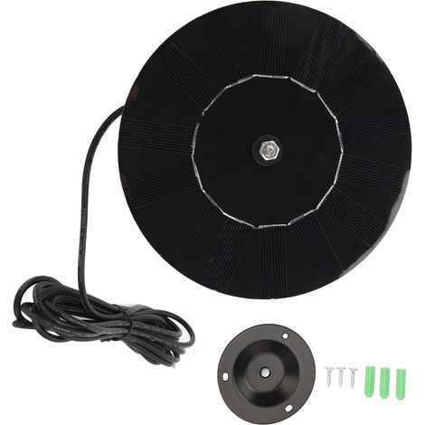 Panneau solaire RV monocristallin haute efficacité chargeur batterie 4W rond avec support et câble 3 mètres pour camping-car surveillance extérieure (1/5)