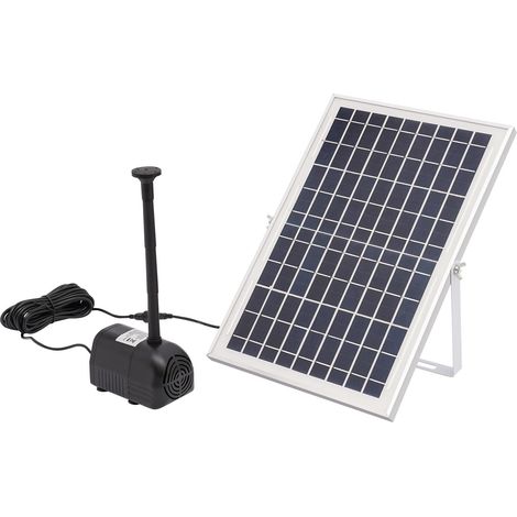 Pompe de Bassin 24 V 10 W - 1350 l/h Solaire Cascade Fontaine Jardin avec Panneau Débit Maximum 1000 l Pour Jardins, Balcons, Parcs (1/5)