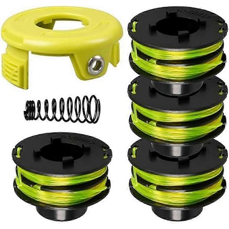 Bobine de coupe-bordures pour Ryobi Rlt3025F, corde de coupe RAC119, couvercle et ressort RAC118 (1/5)