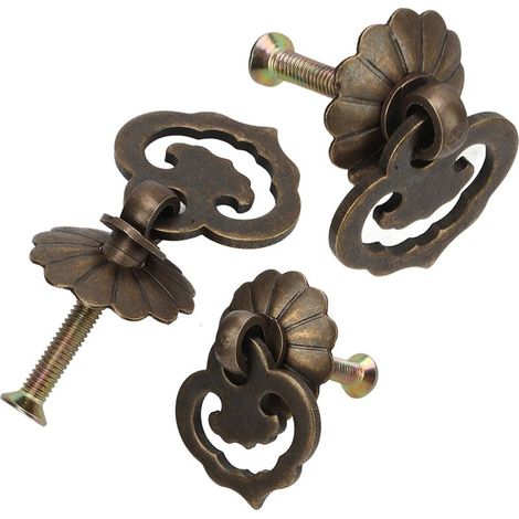 4 Poignées de Tiroir Vintage en Bronze Antique, Forme Nuage Porte-Bonheur, pour Rénovation Meubles Anciens et Projets DIY Décoratifs (1/5)