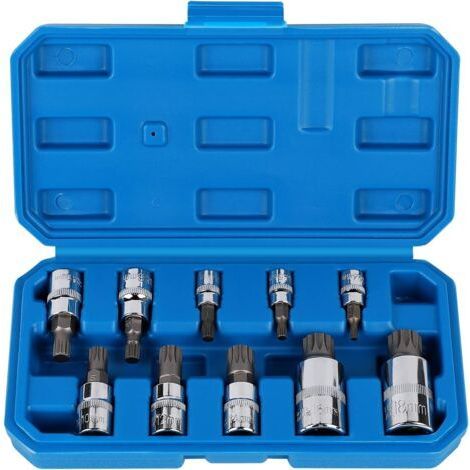 External Torx Socket 1/2'', 1/4'', 3/8'', 12 Point Torx Wrench M4 M5 M6 M8 M9 M10 M12 M14 M16 M18, Socket with Box (1/5)