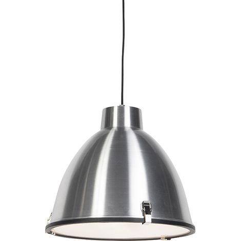 QAZQA Lámpara colgante industrial de aluminio 38 cm regulable -