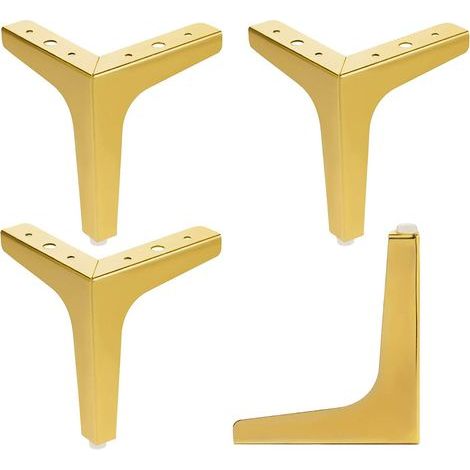 Pieds de meubles triangulaires modernes en métal à monter soi-même : pieds de table en acier, adaptés aux tables basses, tables à manger, armoires, tables de chevet, chaises, penderies et canapés, lo (1/4)