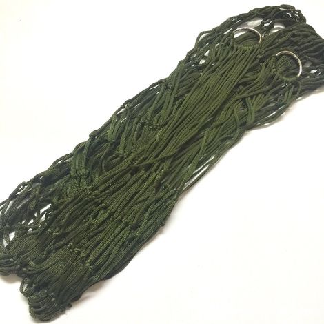 Hamac - Maille en nylon - Respirant - Portable pour l'extérieur - Sac de rangement + 2 cordes épaisses
