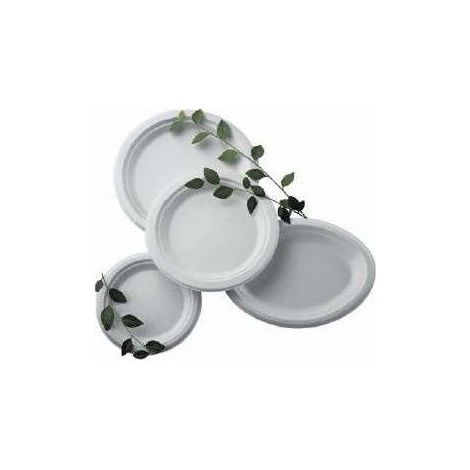 Assiette Jetable en Fibre 230 mm Blanc Colis de 500 - Matfer
