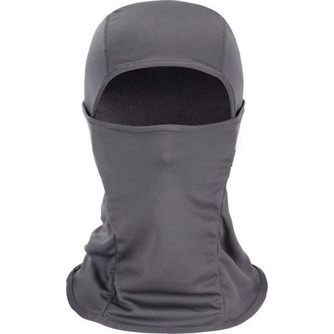 Cagoule de moto, cagoule douce et respirante, protection solaire complète, coupe-vent, masque de cou multifonctionnel, gris (1/5)