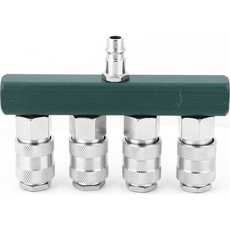 Fitting Fast to 4 Channels 1/4in Thread NPT high quality Coupler of Hose of air Fittings Pneumatic for A Large Range of Systems And of equipment (1/5)
