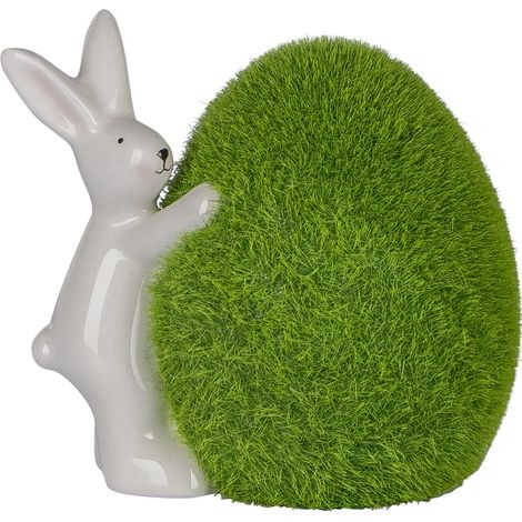 GASPER Keramikhase an Ei mit Moos (1/2)