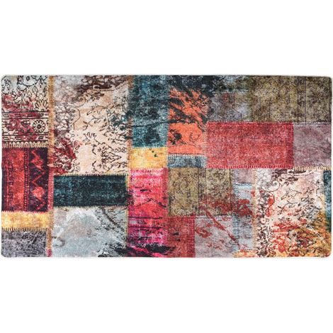 Tapis lavable antidérapant,Tapis de Salon,Cuisine,Bureau,Tapis de porte Patchwork 190x300 cm Multicolore DVNEI307354 (1/5)