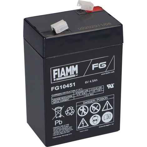 Fiamm Blei-Akku FG10451 Pb 6V / 4,5Ah Faston 4,8mm (1/5)